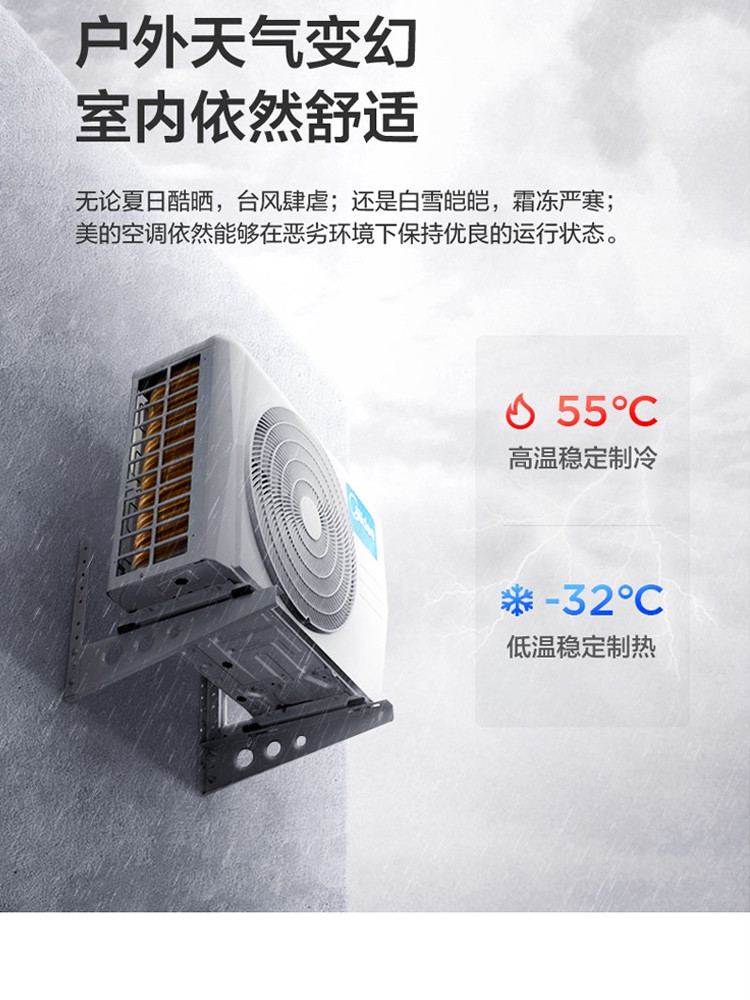 美的（Midea）大1匹新一级能效防直吹大风口冷暖空调 i青春 KFR-26GW/N8XHB1