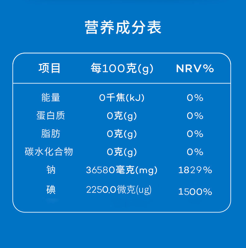 吉晟 盐食用盐家用碘盐食盐加碘盐低钠盐巴天然海盐湖盐300克*5袋