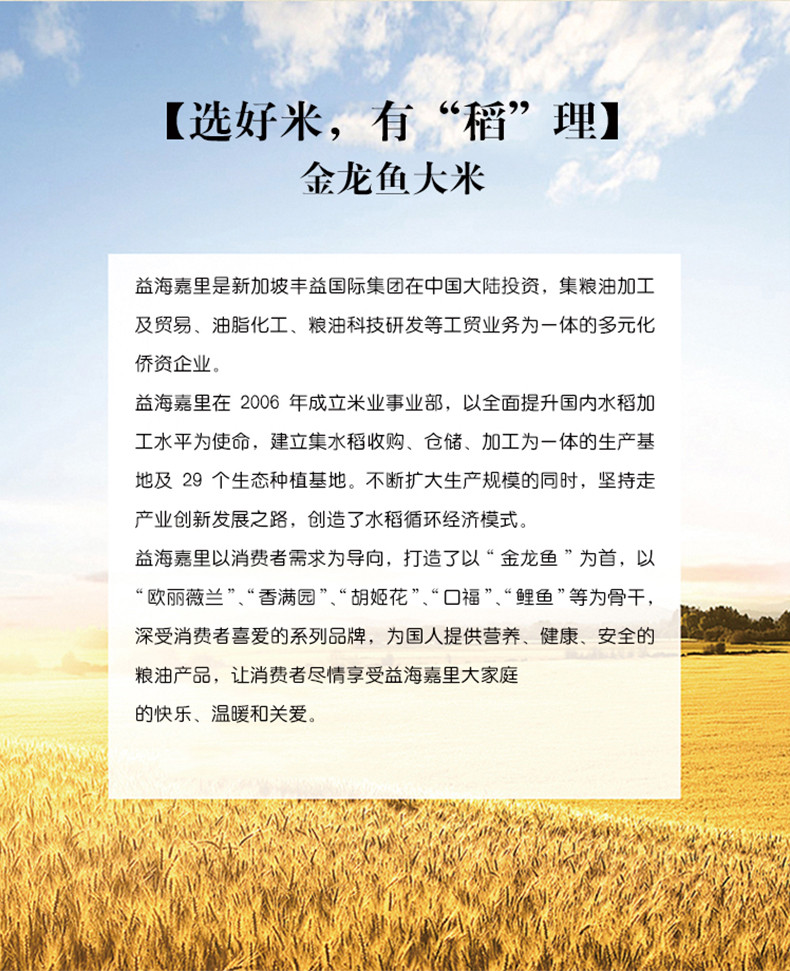 【邮乐官方直播间】金龙鱼 稻米油谷维多双一万400ml清香稻长粒香大米500g组合装