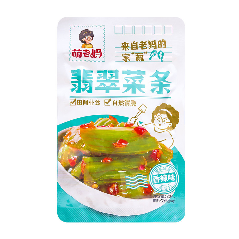 萌老妈 萌老妈翡翠菜条网红小零食体闲食品熟食开袋即食20包