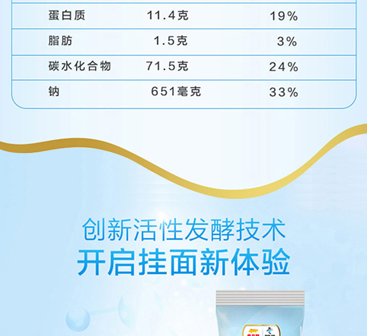 金龙鱼 优+活性发酵空心挂面礼盒2250g装