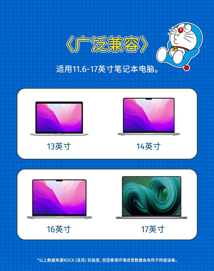 洛克 哆啦A梦 笔记本电脑便携支架