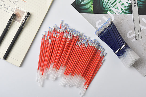中性笔芯0.5mm全针管黑色蓝色红色学生用办公碳素水笔替芯