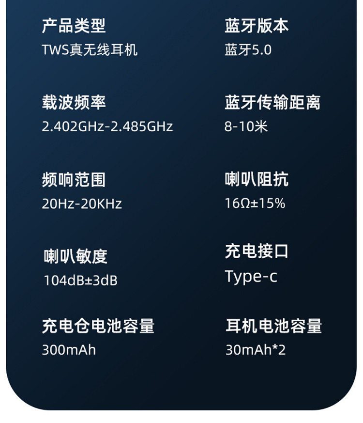 thinkplus 真无线蓝牙耳机LP80 运动半入耳式游戏音乐降噪耳机