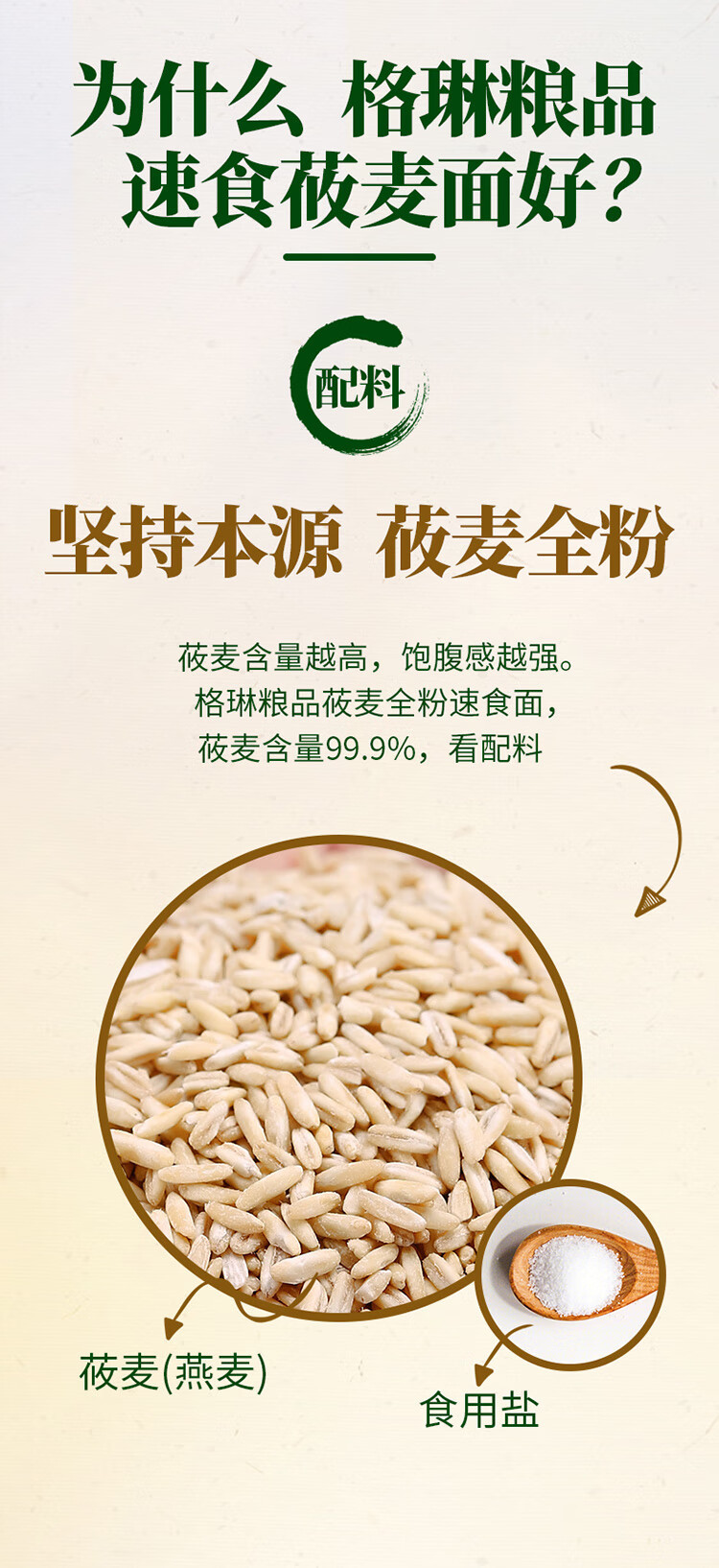 格琳诺尔 莜麦速食面条200g*10