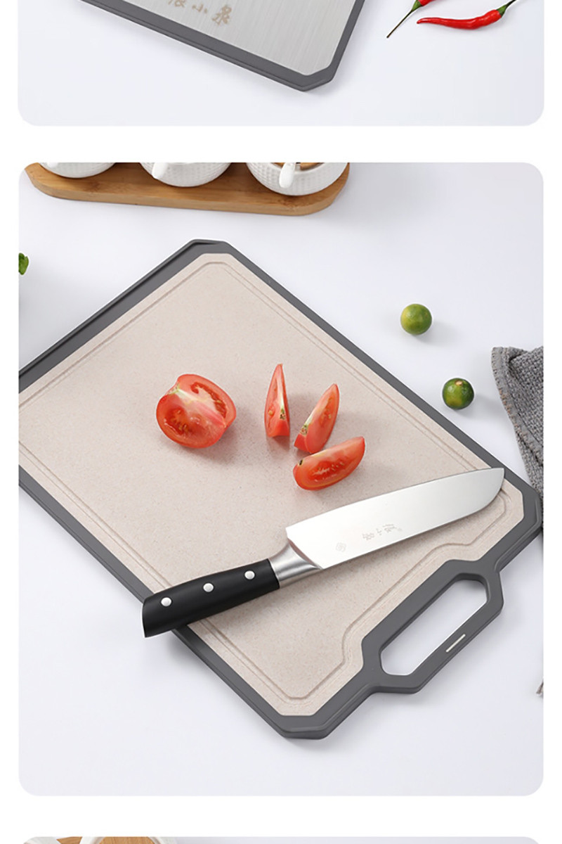 张小泉 菜板304不锈钢麦秸秆案板切菜板C52070100