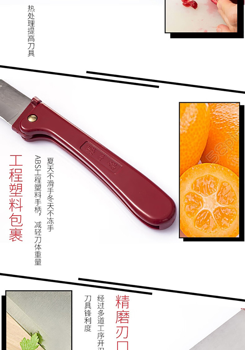 张小泉 不锈钢多功能瓜果刀便携折叠刀水果刀SK-2