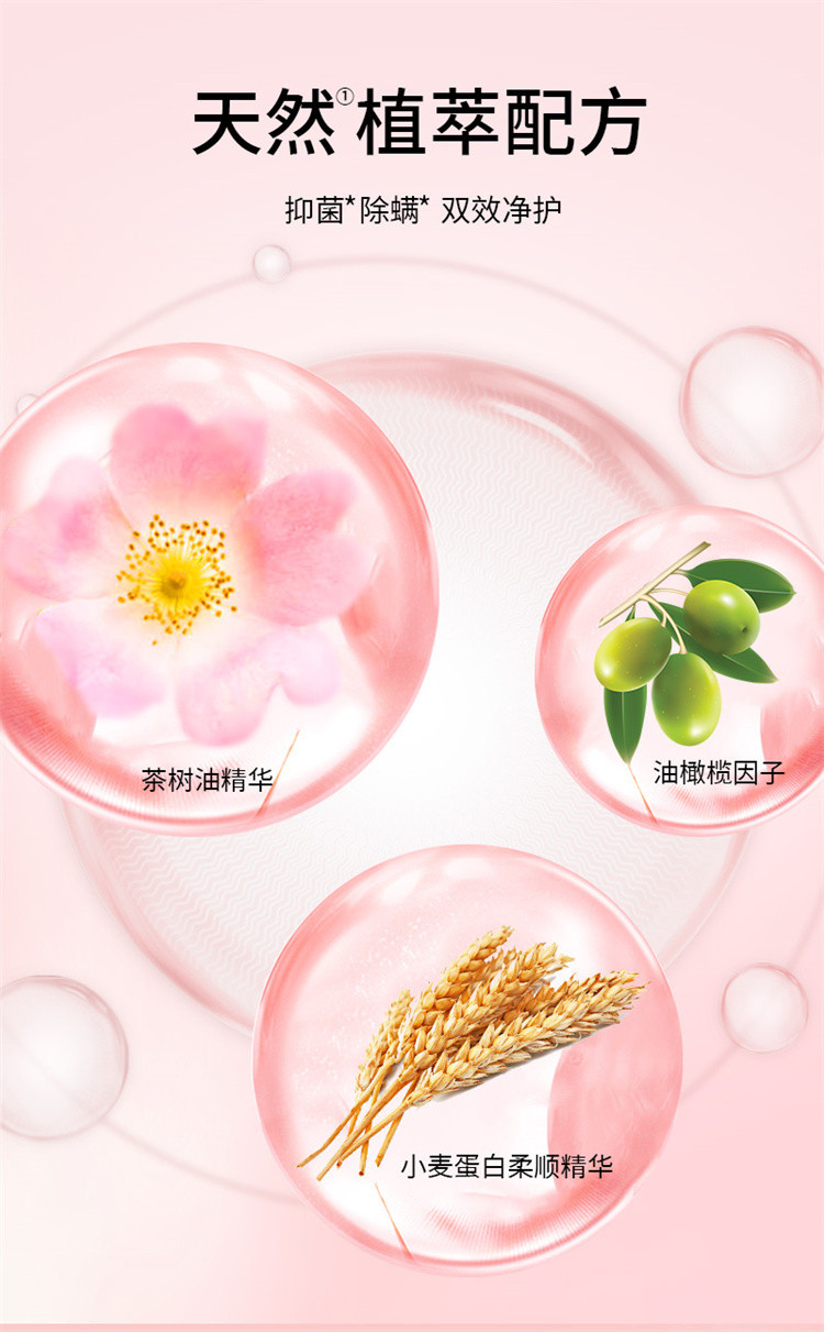 爱恩倍 除菌除螨花果香氛洗衣液2kg+抑菌除螨香氛洗衣液260g*2