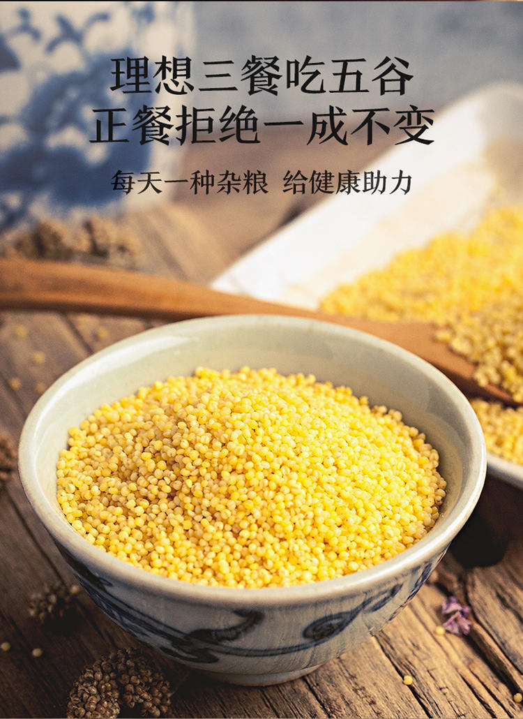 稻宝昌 新米现磨 东北农家黄小米 500g*5袋装