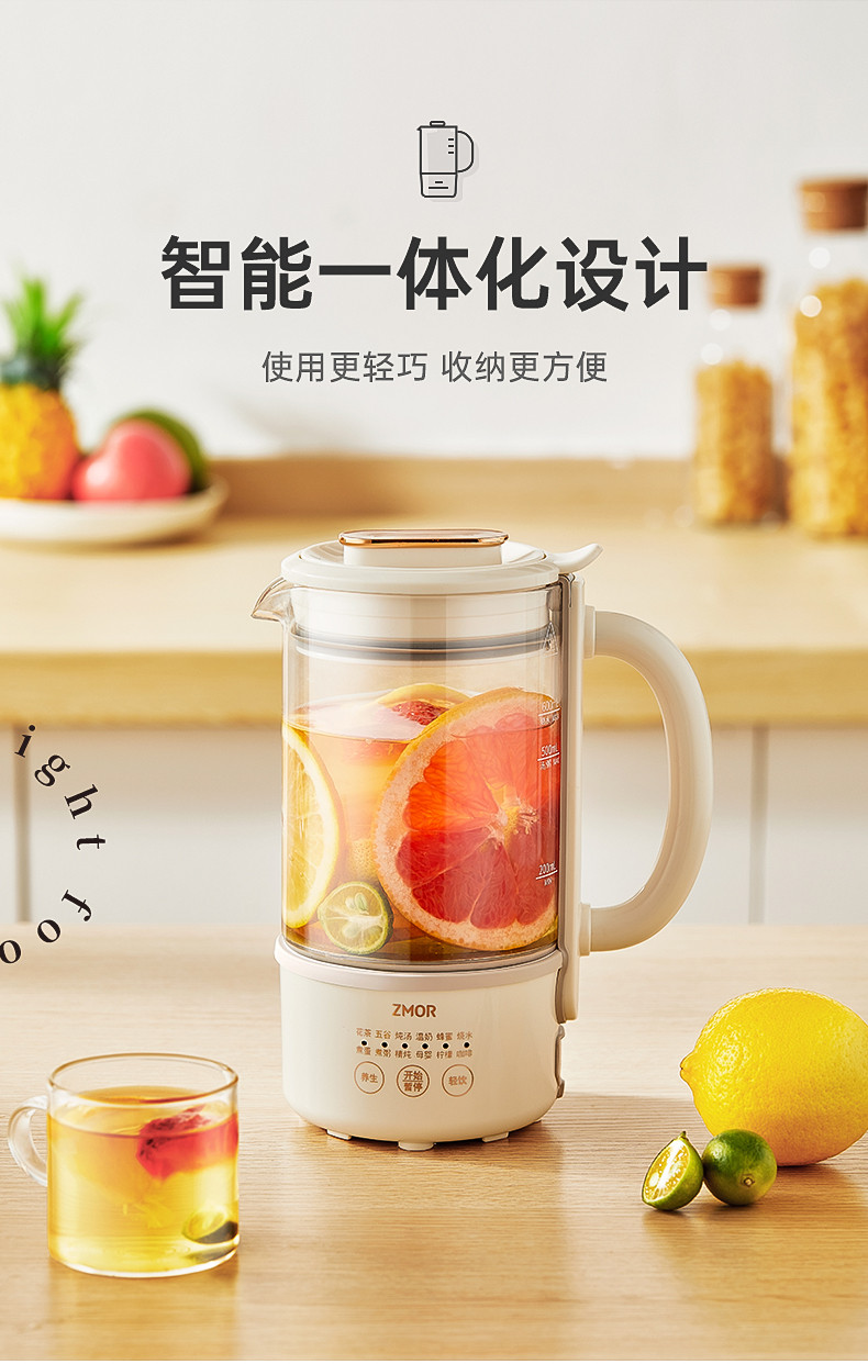 ZMOR 养生壶家用多功能办公室小型mini煮茶器迷你烧水壶花茶壶全自动蒸煮炖多功能R10