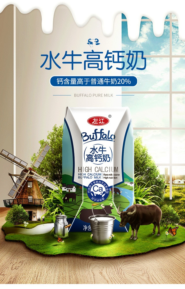  左江 左江 水牛奶高钙奶 210ml*10盒/箱