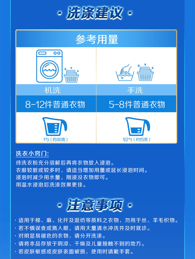 立白除菌浓缩洗衣粉去渍去污洁净除菌除螨桶装960g*1桶机洗浓缩洗衣粉易漂省水省时
