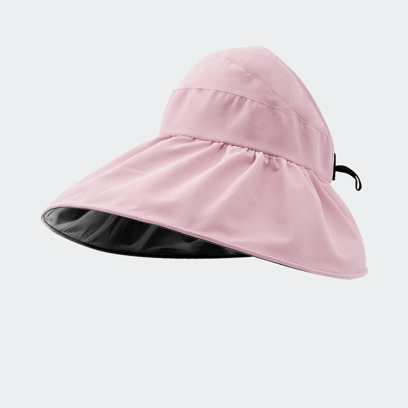 玉露浓 黑胶涂层 空顶防紫外线可折叠遮阳帽