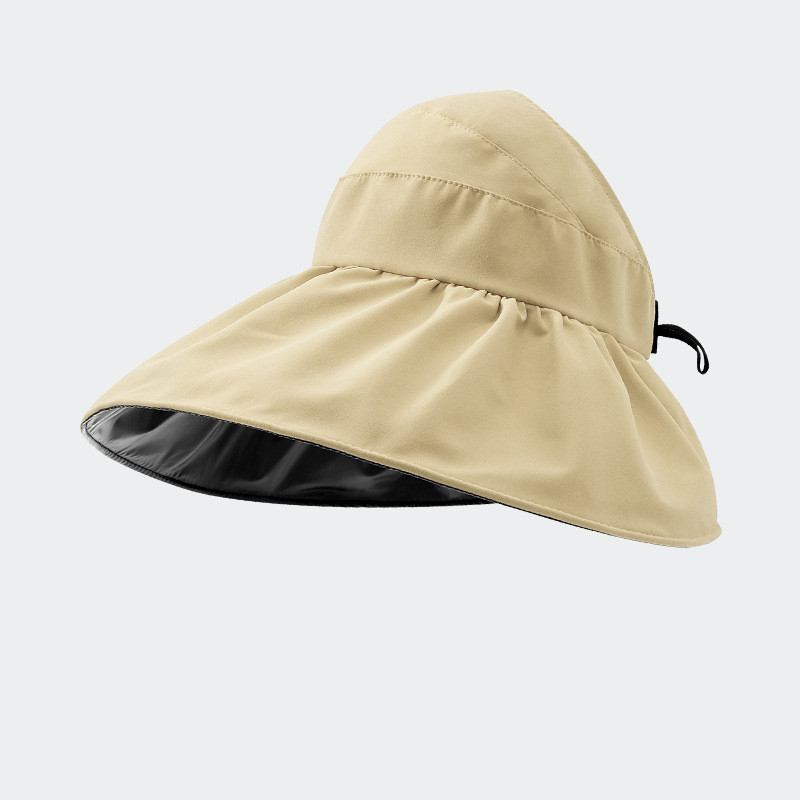 玉露浓 黑胶涂层 空顶防紫外线可折叠遮阳帽