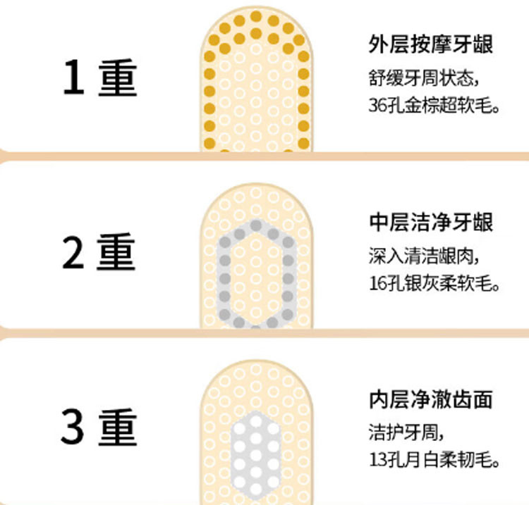 惠百施 65孔舒适特护宽头牙刷软毛 B-8011S 2支/4支