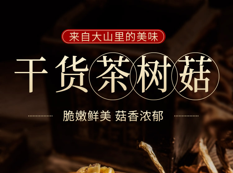 川珍 茶树菇 100g南北干货煲汤材料山珍土特产四川食用菌菇