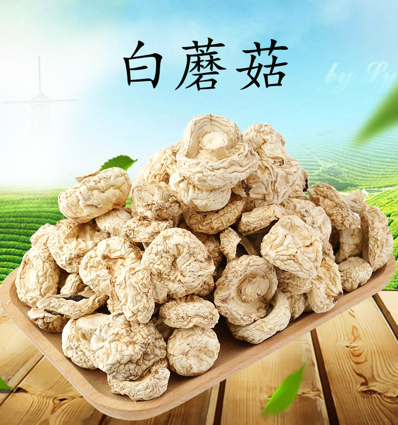 山哈兰家白蘑菇 干货特产 滋补煲汤250g/袋	
