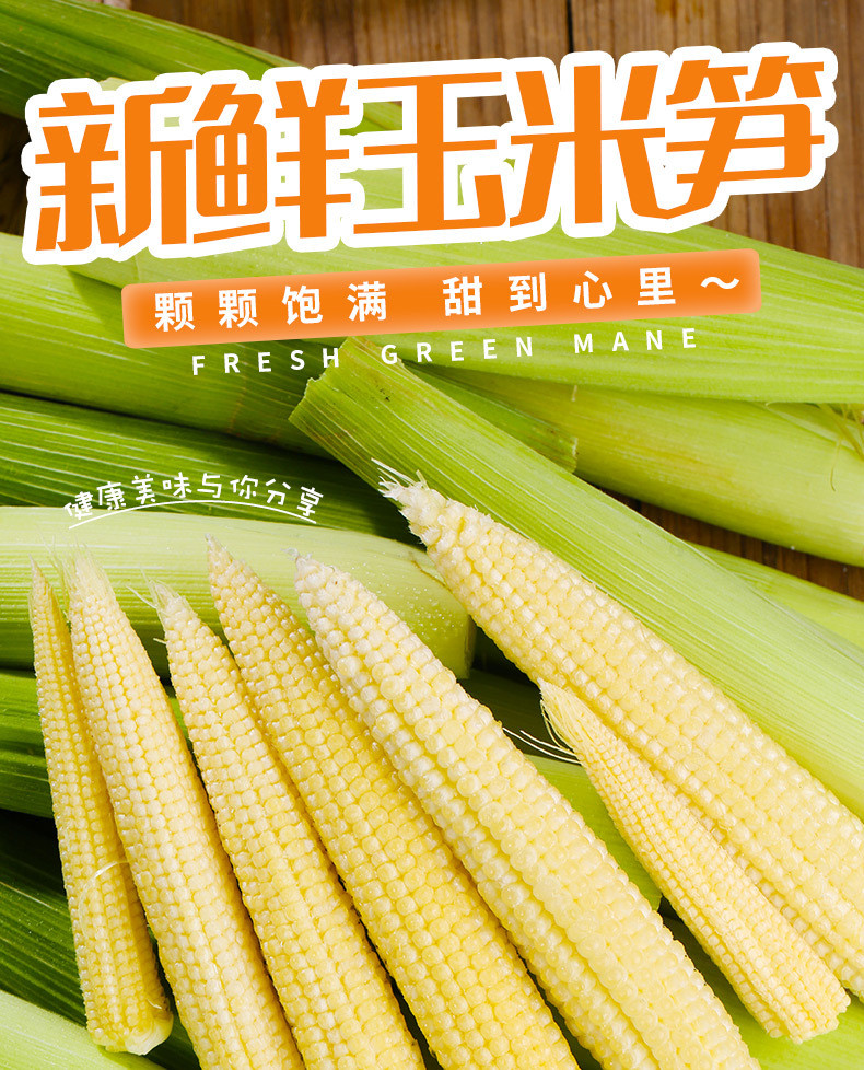 农家自产 新鲜甜玉米笋 迷你小玉米芯仔蔬菜嫩玉米水果玉米