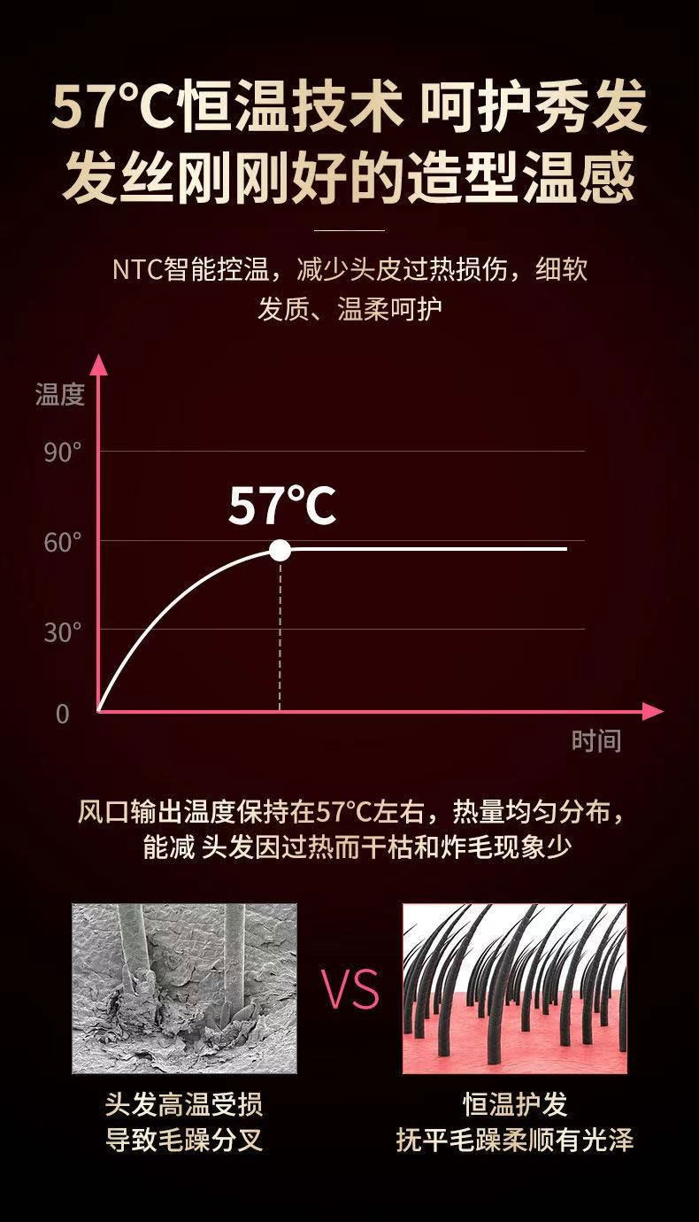 超人/SID 吹风机RD1612家用大功率电吹风机负离子护发便携大风力 台