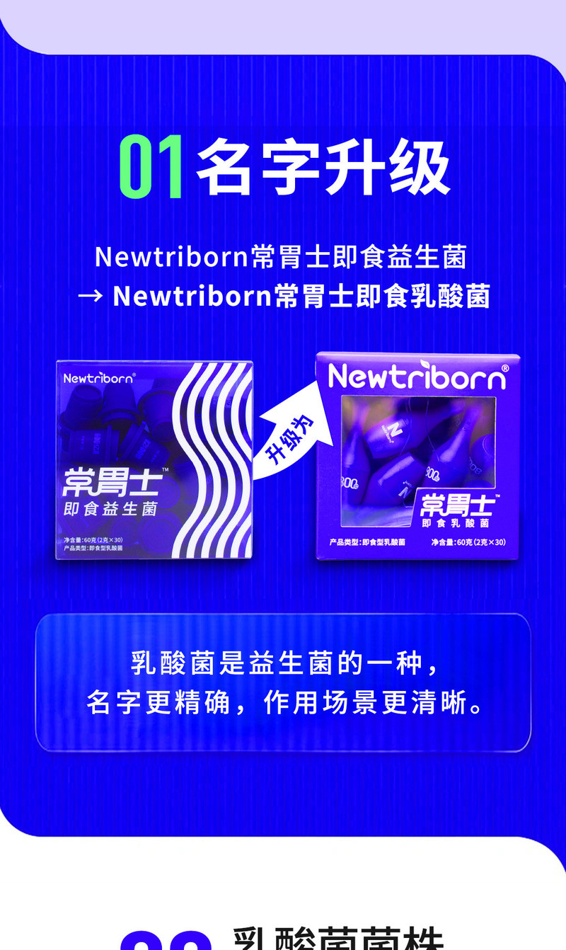  Newtriborn Newtriborn即食益生菌800亿活性乳酸菌24种乳酸菌8种益生元16项专利