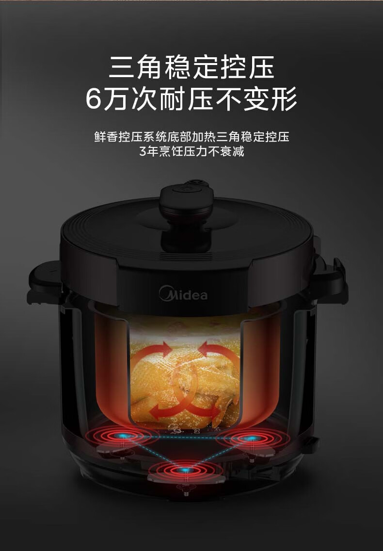 美的/MIDEA 5升电压力锅E501