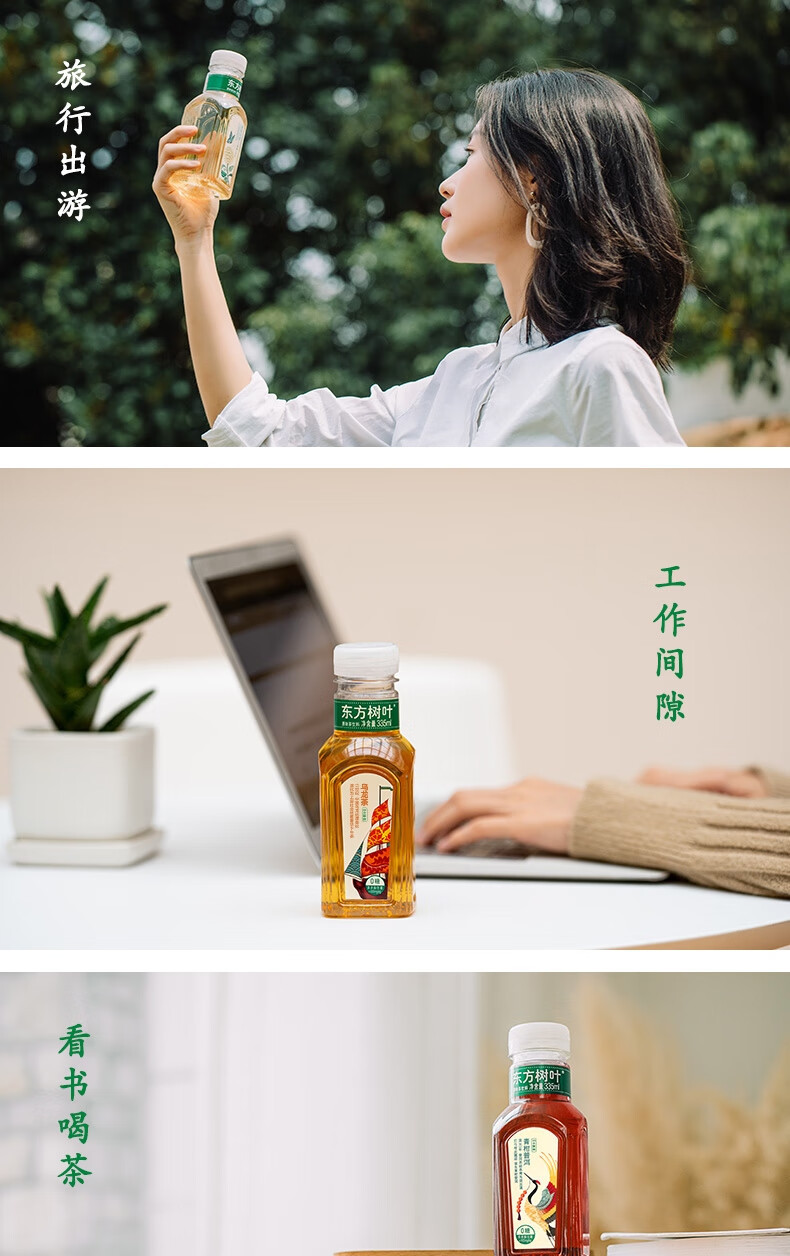 农夫山泉 东方树叶无糖茶饮料335ml*15瓶整箱装