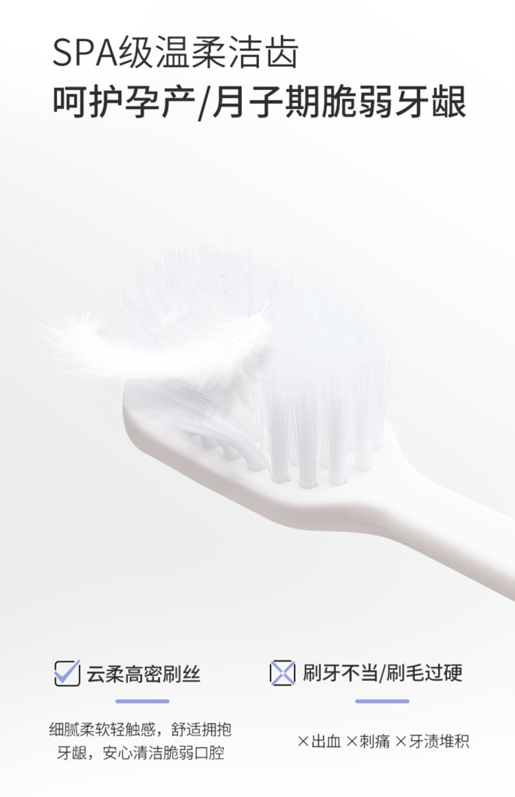 袋鼠妈妈孕产柔丝软毛护齿孕妇牙刷月子专用超细超软牙刷1支