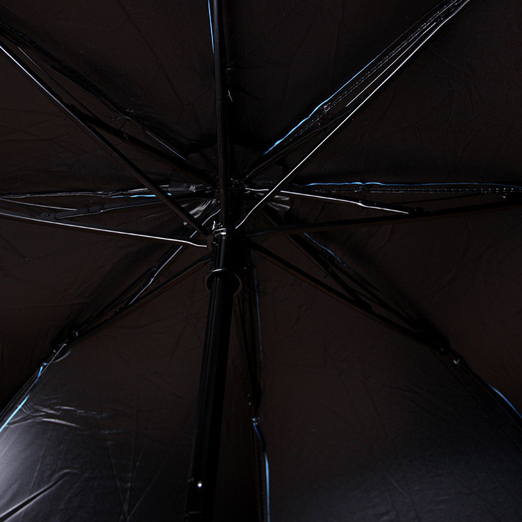 腾强飞雨 加厚黑胶遇水开花伞遮阳防晒晴雨伞三折男女学生专用家用太阳伞