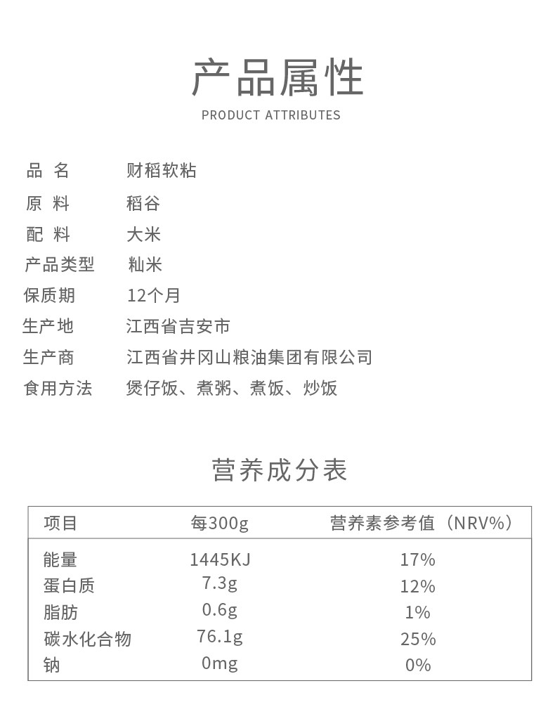 吉田 井冈山吉田新货财稻软粘大米5斤煲仔饭米丝苗米籼米当季新米