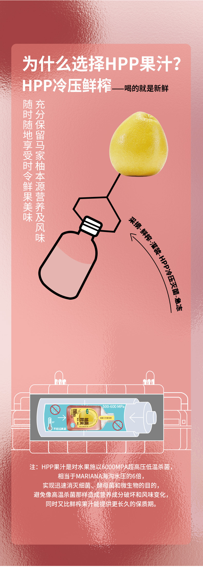 柚美时光 马家柚柚子汁复合果汁NFC原浆玻璃瓶装300ml*6瓶/箱