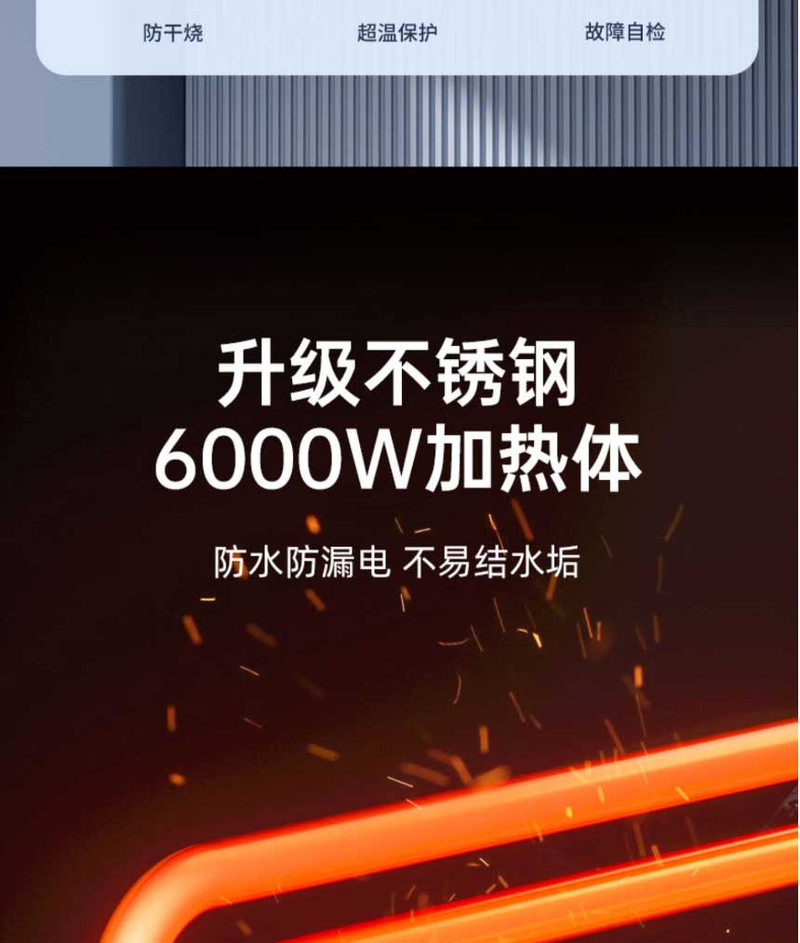 长虹/CHANGHONG 即热式变频恒温家用小厨宝DC-6【雅典黑】6000w