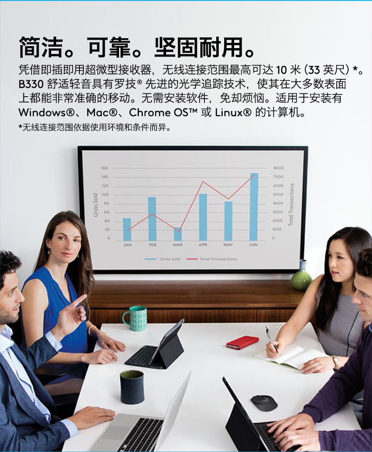 罗技/Logitech 罗技B330 静音无线鼠标企业版(黑色) 默认规格