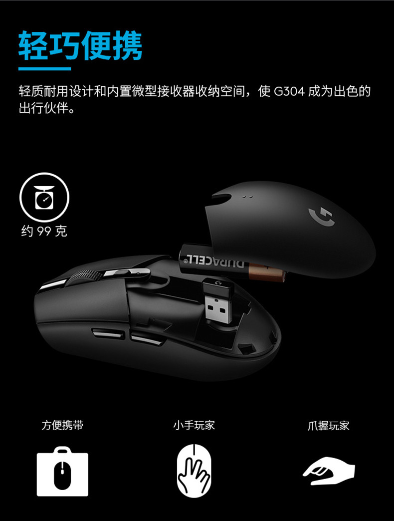 罗技/Logitech  G304 LIGHTSPEED 无线游戏鼠标  默认规格