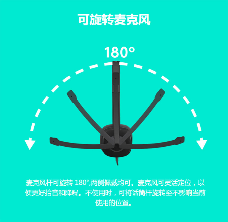 罗技/Logitech 罗技H151耳机麦克风_黑色 默认规格