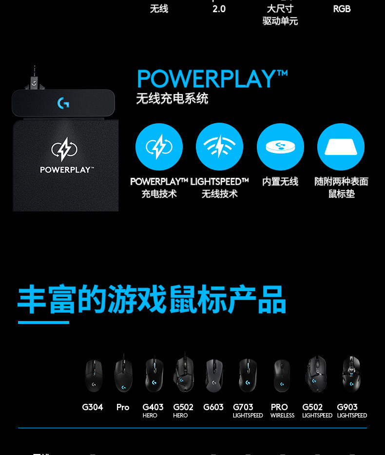 罗技/Logitech 罗技G502 无线游戏鼠标 默认规格