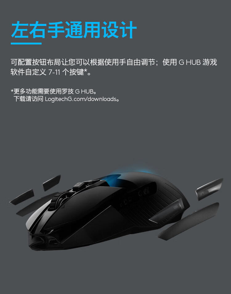 罗技/Logitech 罗技G903 LIGHTSPEED无线游戏鼠标 默认规格