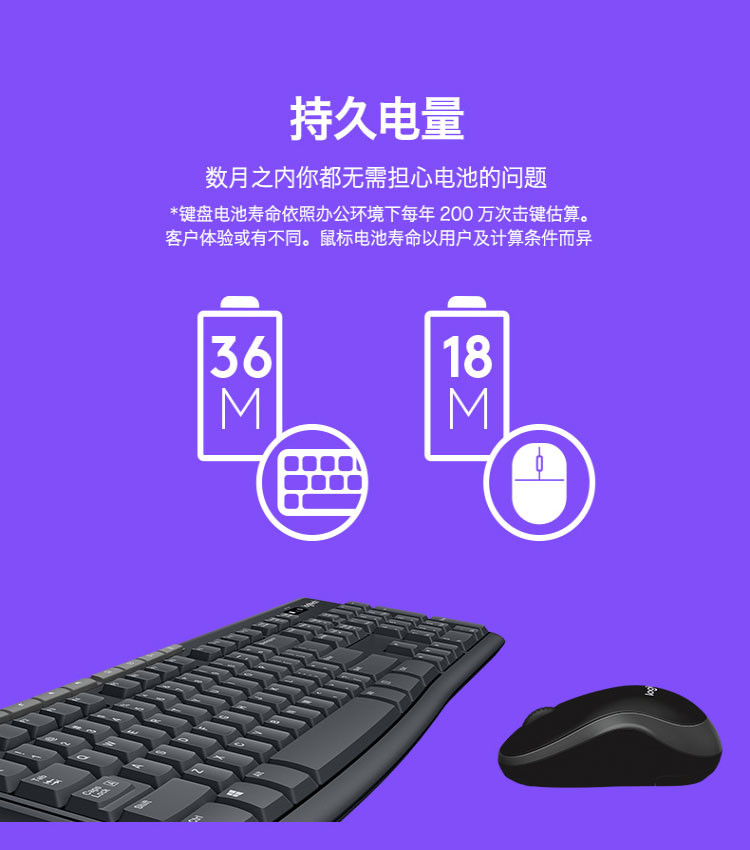 罗技/Logitech MK270 无线键鼠套装 默认规格