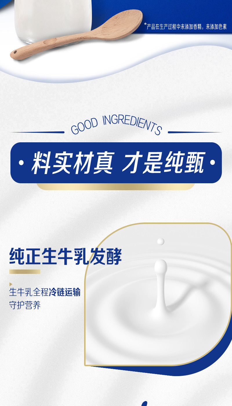 蒙牛 纯甄巴氏杀菌热处理风味酸牛奶原味200ml*10包【5月产】