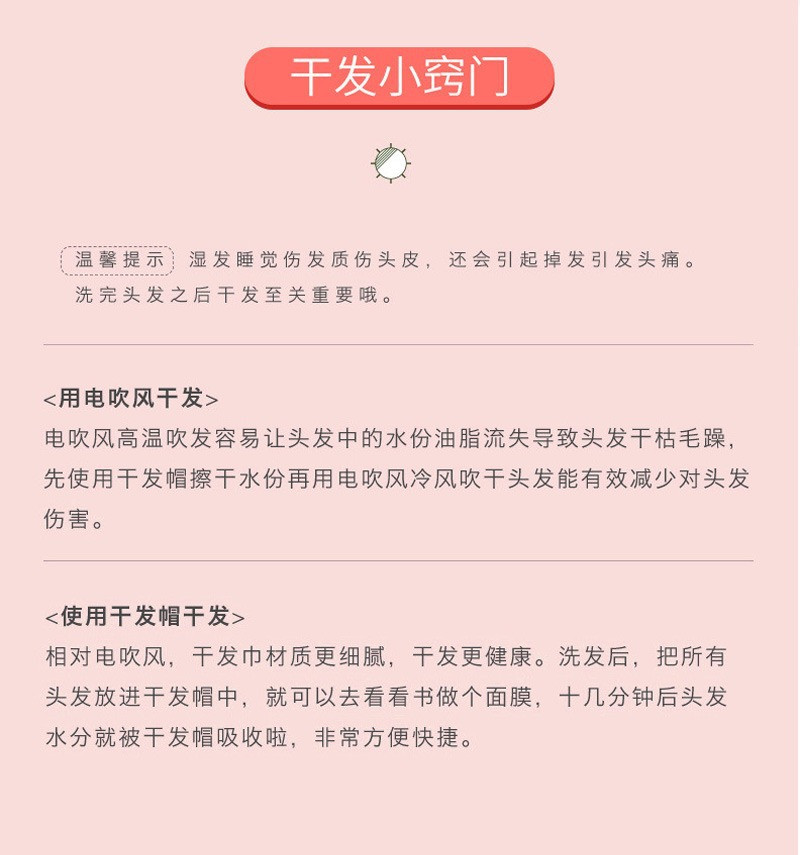  【两条装】双层双面可用超柔吸水洗头干发帽加厚珊瑚绒浴帽  澳卡狐