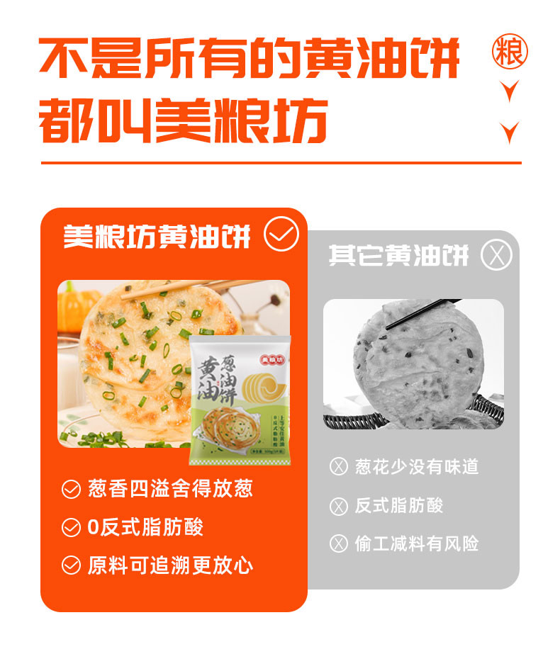  健康早餐【领券立减10元】 美粮坊 黄油手抓饼 黄油葱油饼