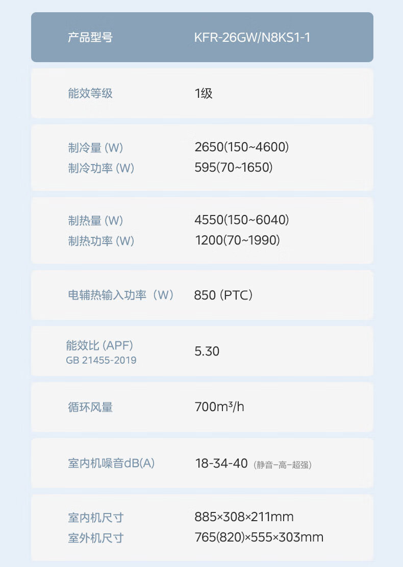 美的/MIDEA 美的大1匹/1.5匹空调挂机新一级能效变频 酷省电