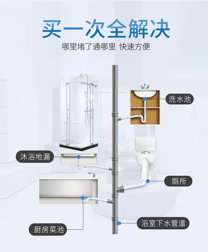 美舒洁管道疏通剂厨房马桶下水道除臭厨卫下水道疏通
