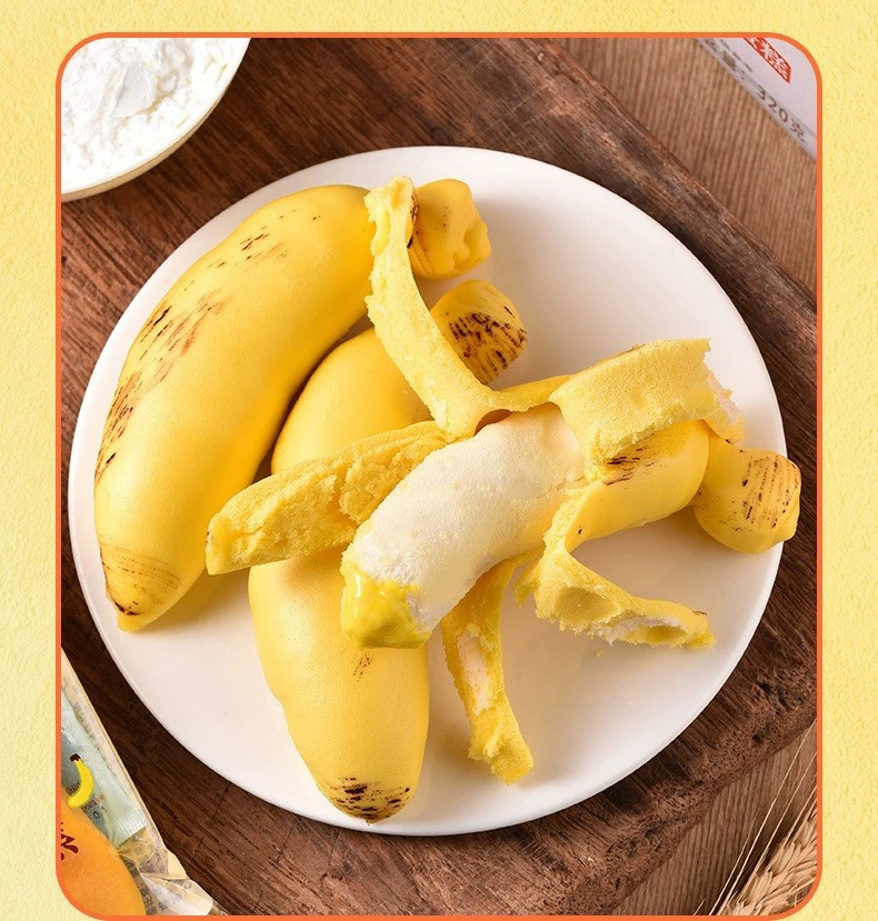 法思觅语香蕉蛋糕手撕可剥皮面包水果造型夹心糕点早餐零食
