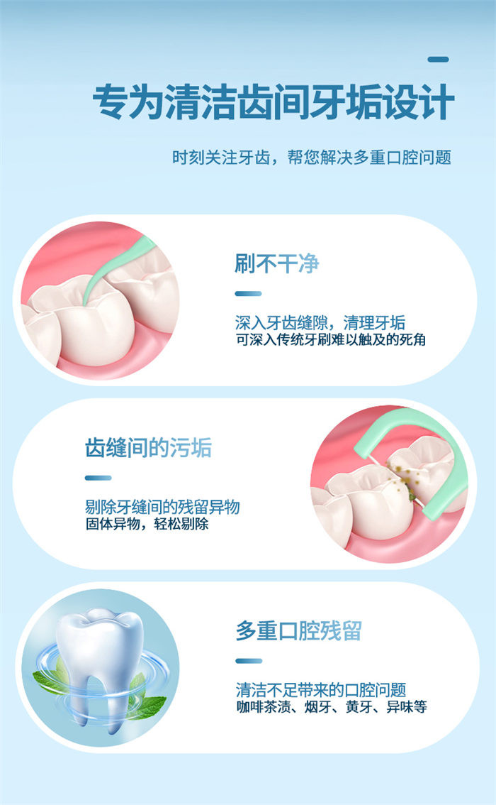 GRAREY 薄荷多效护理牙线棒3袋+便携式自动牙线盒1盒 超级组合