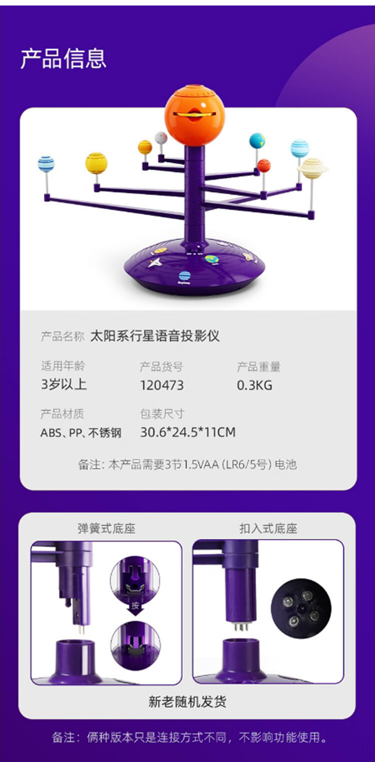 科学罐头 太阳系行星语音投影仪120473