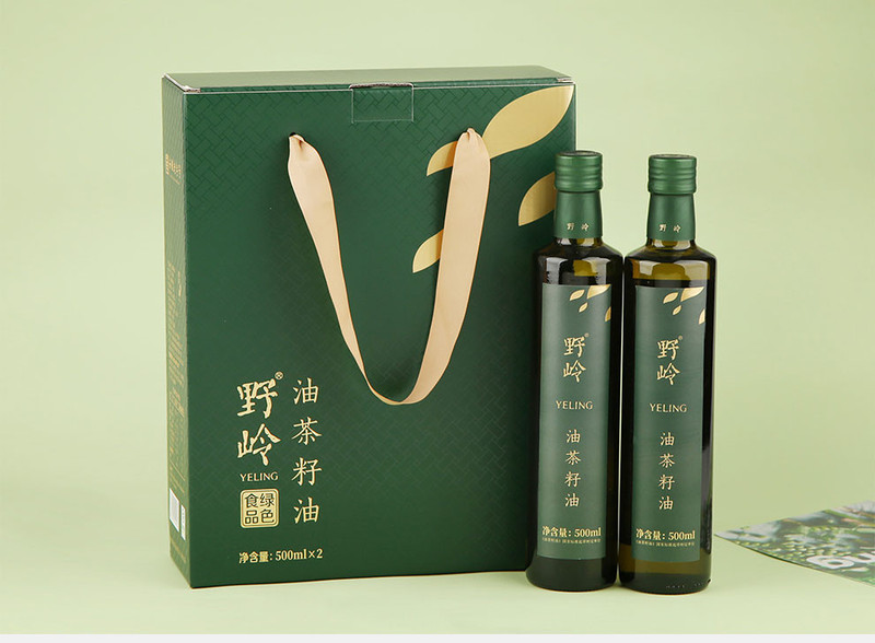 野岭 悦心山茶油礼盒500ml*2 绿色食品物理压榨油茶籽油