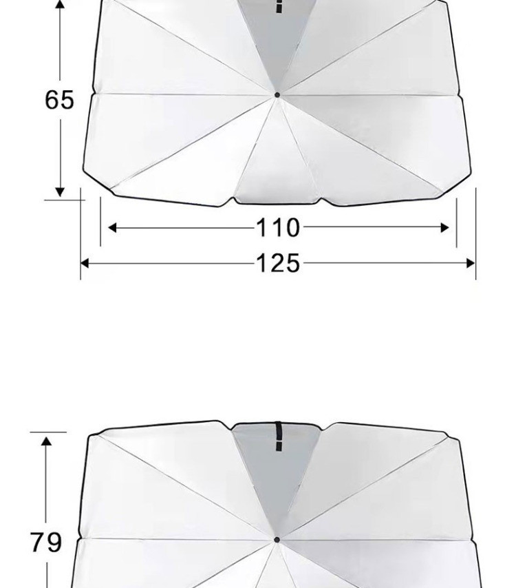 悠拓者 汽车防紫外线多功能遮阳伞 大号