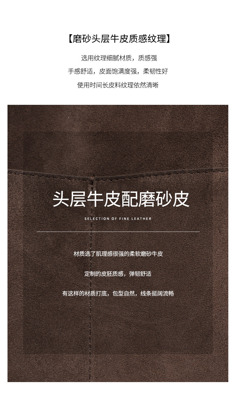 焕兴 托特包包秋冬新款潮流复古大容量磨砂拼接百搭通勤单肩包