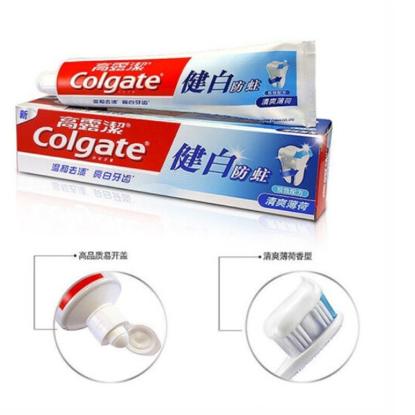 高露洁/Colgate 防蛀美白牙膏140克+草本牙膏140克超强牙膏90克-高钙