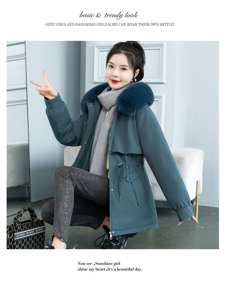  法米姿 羽绒棉服女新款冬季韩版宽松加绒爆款派克服